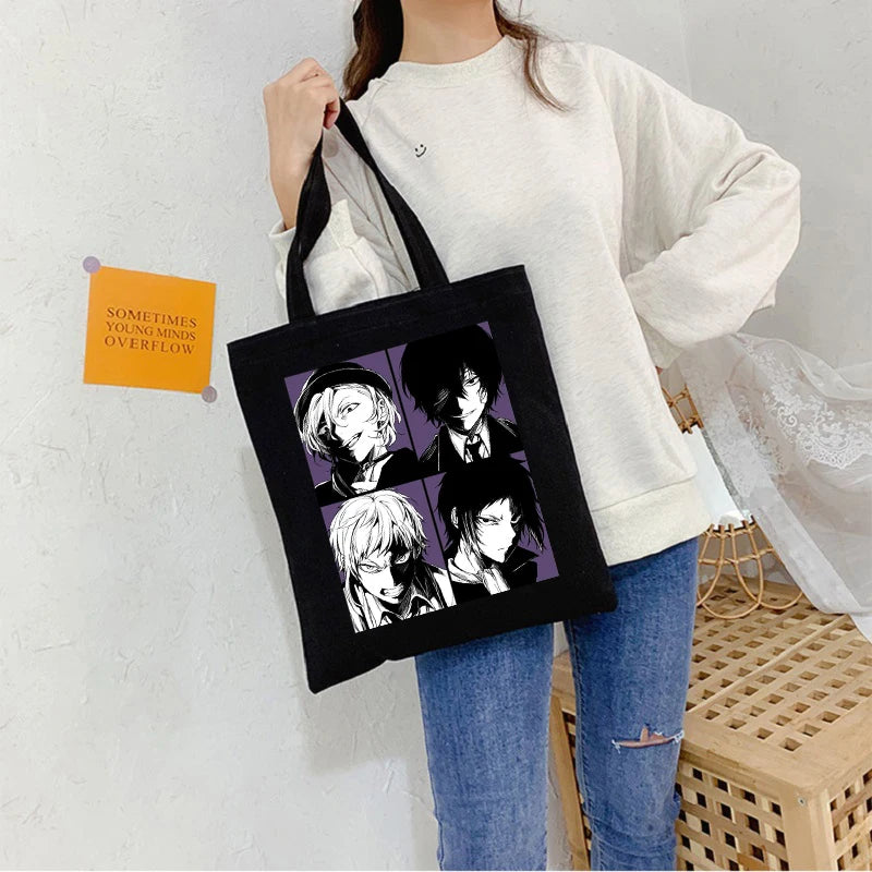 Osamu Dazai Canvas Bag Large Women Handbag
