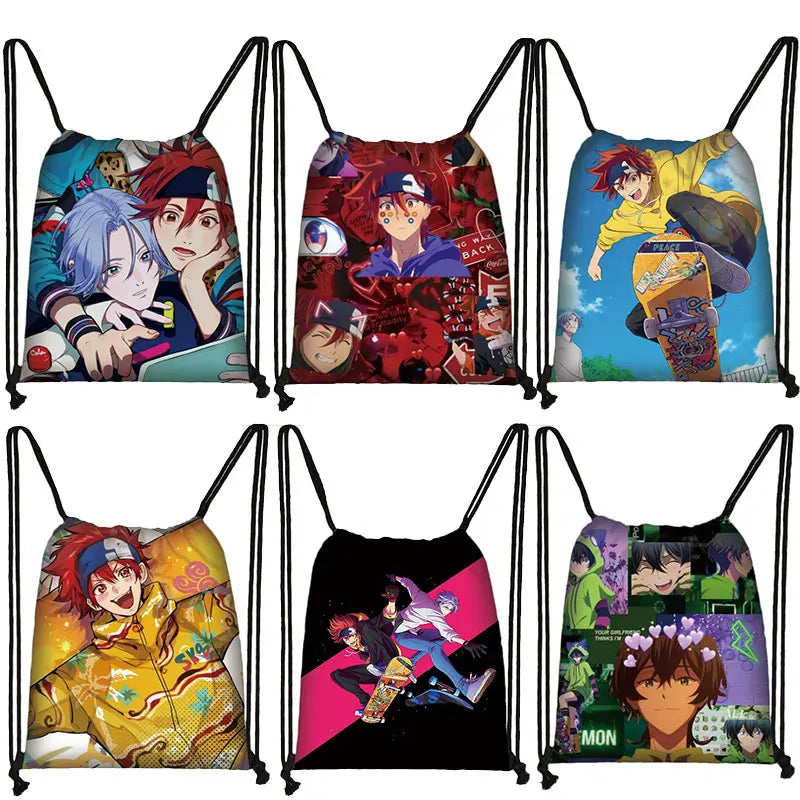 SK8 The Infinity Drawstring Bag Teenagers Backpack Student Storage Bag