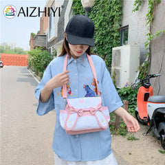 Japanese Anime Shoulder Bag Moon Star Bow Ties Satchel for Women