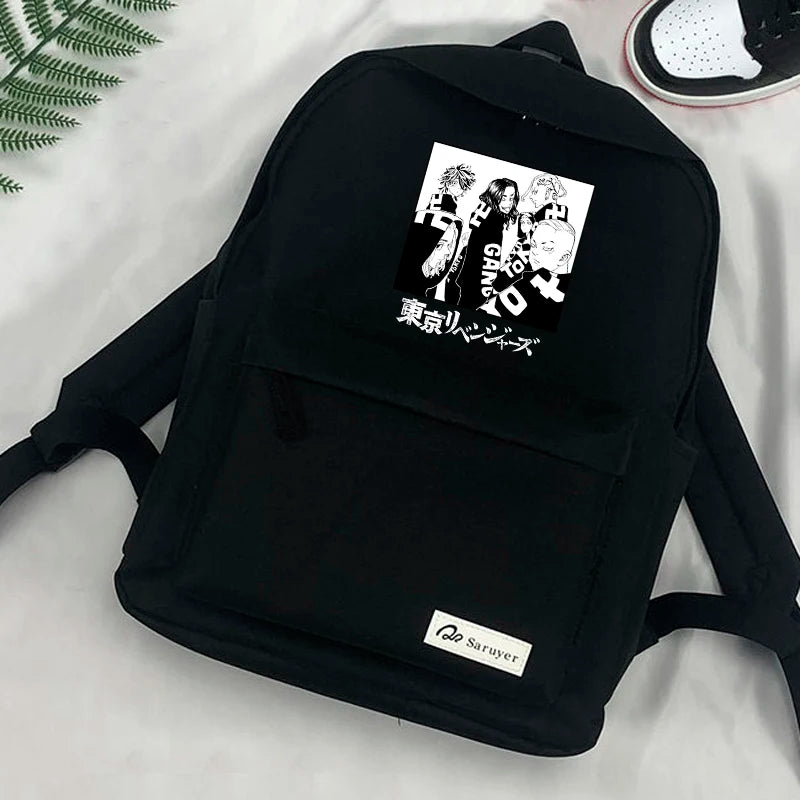 Japanese Anime Tokyo Revengers Backpack for Teens Boys Girls Travel School Bag