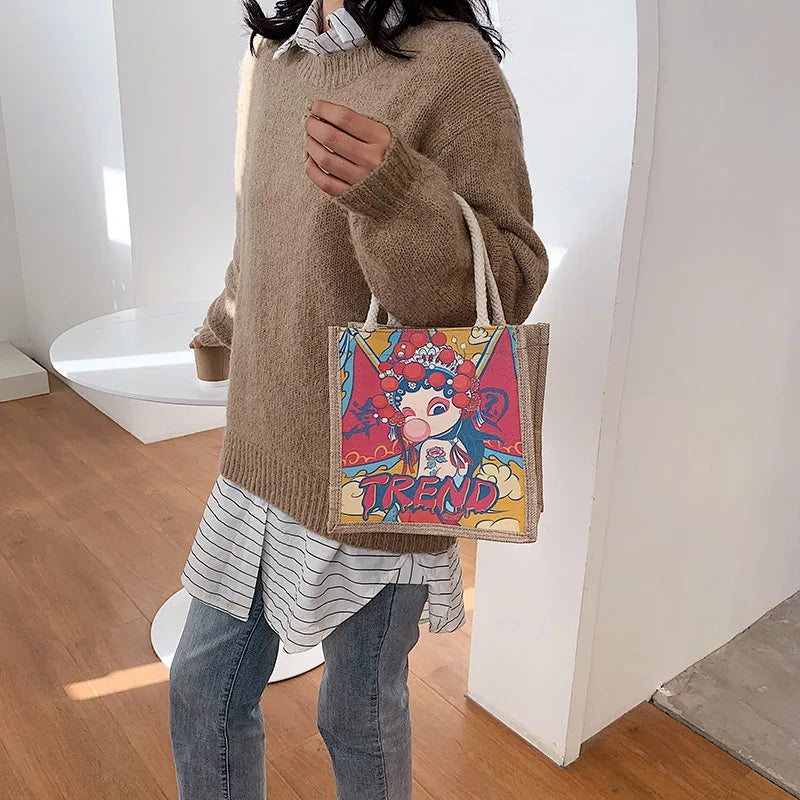 Japanese Canvas Bag Women's Handbag Crossbody Small Bag Autumn Winter