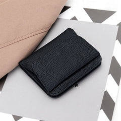 Japanese Folding Leather Pocket Multi-function Coin Bag For Girl Purse