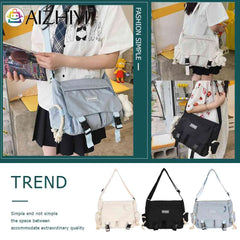 Japanese Harajuku Crossbody Bag Nylon Messenger Pouch Soft Student Tutorial