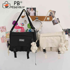 Japanese Harajuku Crossbody Bag Nylon Messenger Pouch for Travel
