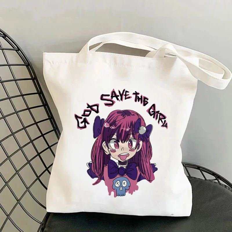 Japanese Harajuku Shopper Bag Anime Chainsaw Man Pochita Shopping Bag