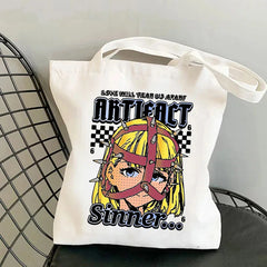 Japanese Harajuku Shopper Bag Anime Chainsaw Man Pochita Shopping Bag