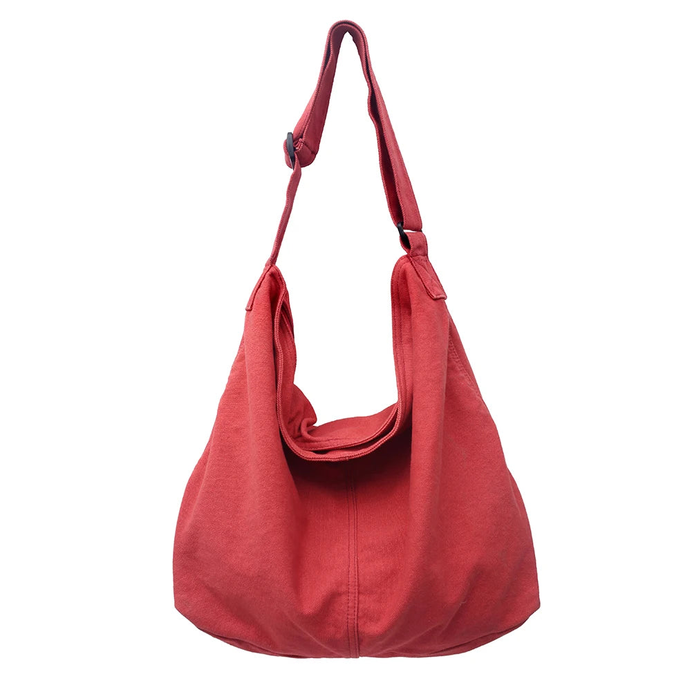 Japanese Harajuku Women Shoulder Bag Solid Retro Crossbody Messenger Handbags