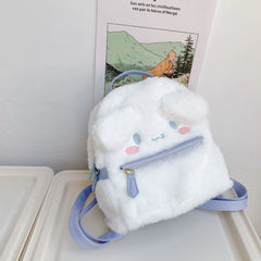 Japanese Ins Cartoon Student Plush Tote Bag Girs Backpack