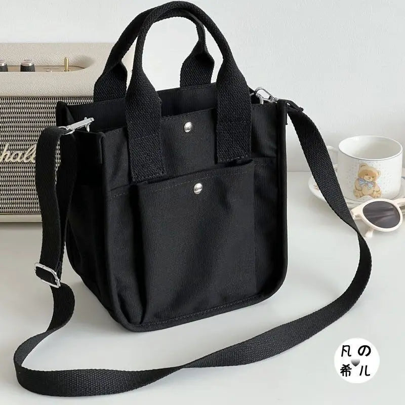 Japanese Canvas Messenger Bag Large Capacity Ladies Tote