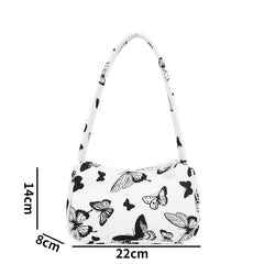 Harajuku Style Cow Shoulder Bag Girl Canvas Handbag