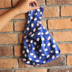 Japanese Mini Knot Wrist Bag Cherry Blossoms Pattern Purses Handbags