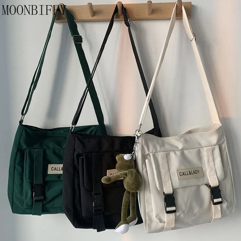 Japanese Messenger Bag Student Nylon Waterproof Canvas Crossbody Bags for Women