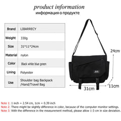 Japanese Messenger Waterproof Bag Light Crossbody Bags for Men Women