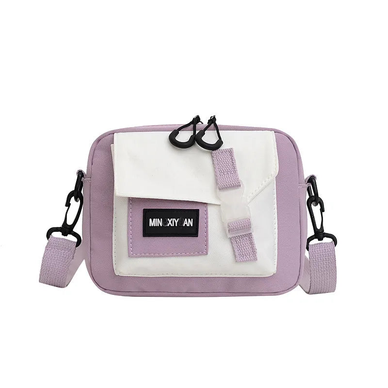 Japanese Style Canvas Shoulder Bag Crossbody Bag Women Small Messenger Bag