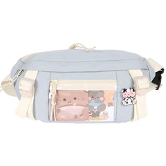 Japanese Chest Bag Cross Body Versatile Canvas Waist Bag