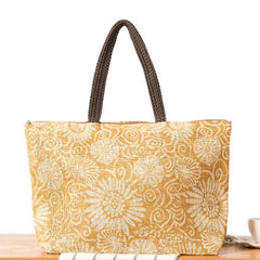 Japanese Style Large Capacity Beach Bag Casual Straw Woven Bag