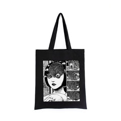 Japanese Tomie Female Bag Harajuku Gothic Canvas Horror Cartoon Shopper