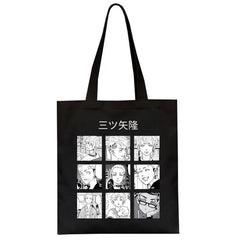 Y2K Tokyo Avenger Print Canvas Bag Goth Punk Women Shoulder Bag