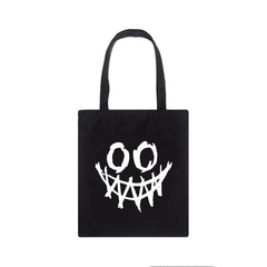 Japanese Gothic Waves Y2K Canvas Bag