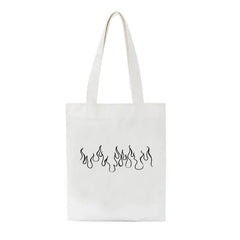 Japanese Gothic Waves Y2K Canvas Bag