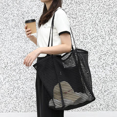 Japanese Mesh Fishing Net Canvas Handbag