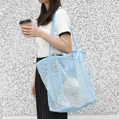 Japanese Mesh Fishing Net Canvas Handbag