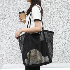 Japanese Mesh Fishing Net Canvas Handbag
