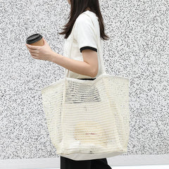 Japanese Mesh Fishing Net Canvas Handbag