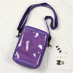 Japanese Transparent Small Square Diagonal Ita Bag One Shoulder Canvas Handbag