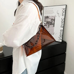 Jelly Women's Shopper Bag Transparent Solid Shoulder Underarm Phone Bag