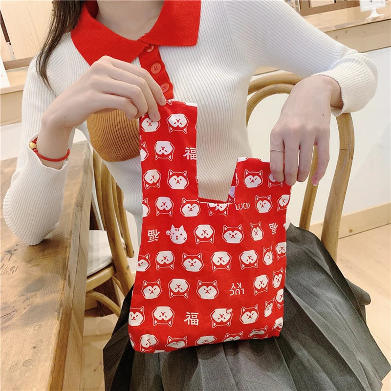 Jiessie&Angela Small Fabric Handbag Wrist Wallet Pouch Women's Bags