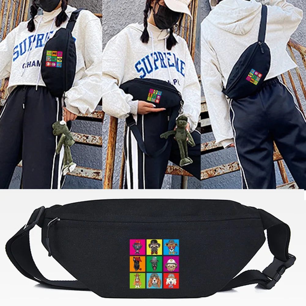 Canvas Waist Bag Crossbody Outdoor Sport Chest Pack