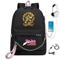 JoJo's Bizarre Adventure Backpack with USB Charge & Headphone