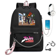 JoJo's Bizarre Adventure Backpack Schoolbag with USB