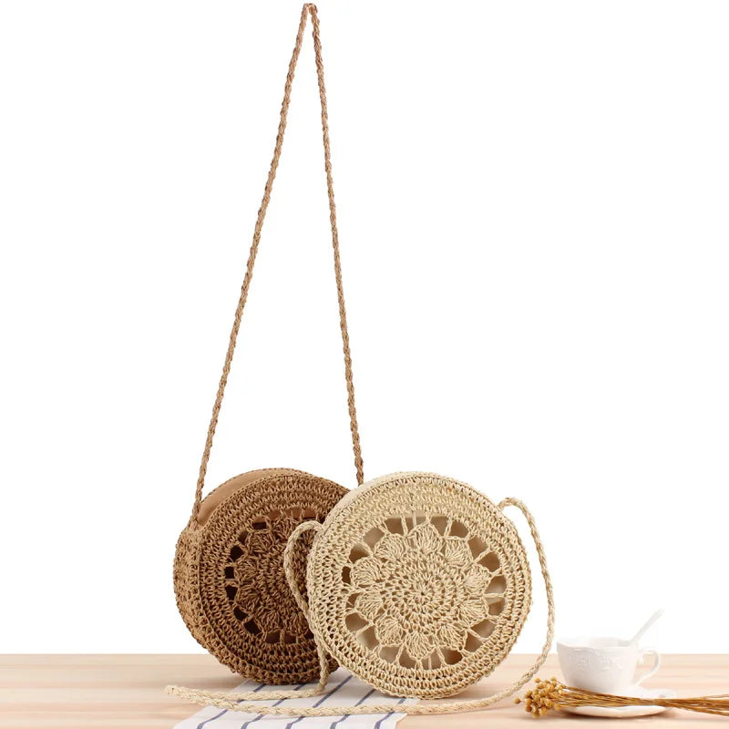 Woven Beach Crossbody Bag Bohemian Women Shoulder Bags