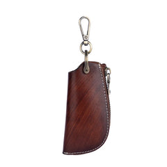 Retro Leather Car Key Holder Real Cowhide Keychain Belt Buckle Bag Key Wallets