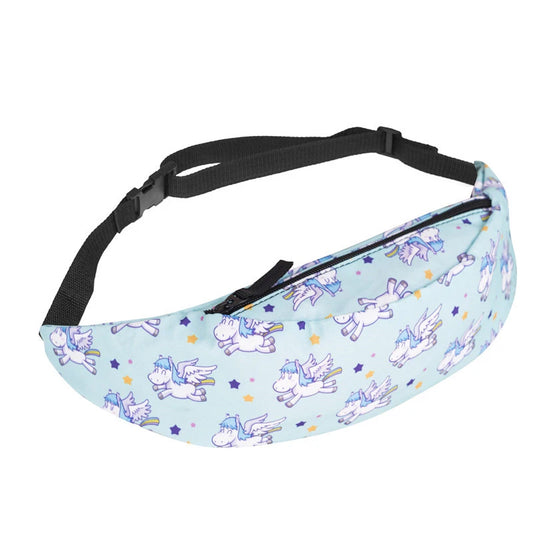 Colorful Waist Pack For Men Fanny Pack Bum Bag Flying Unicorn Women Money
