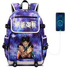 Jujutsu Kaisen Canvas School Bag Student Packsack Zipper