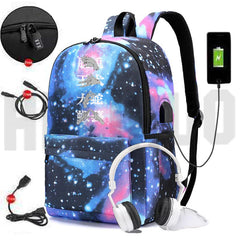 Jujutsu Kaisen Yuji Itadori Backpack USB Charging School Bag