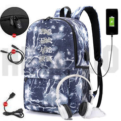 Jujutsu Kaisen Yuji Itadori Backpack USB Charging School Bag