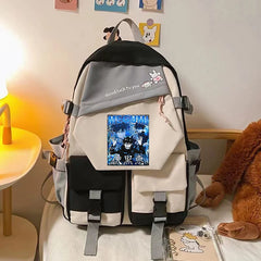 Jujutsu Kaisen Yuta Angry Eyes Vintage Anime Backpacks School Laptop Bagpack