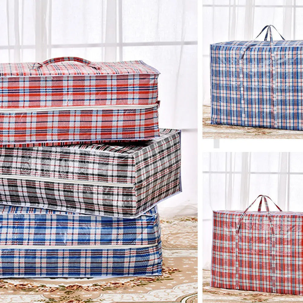 Jumbo Home Laundry Plastic Bag Zipped Reusable Large Strong Storage Bags