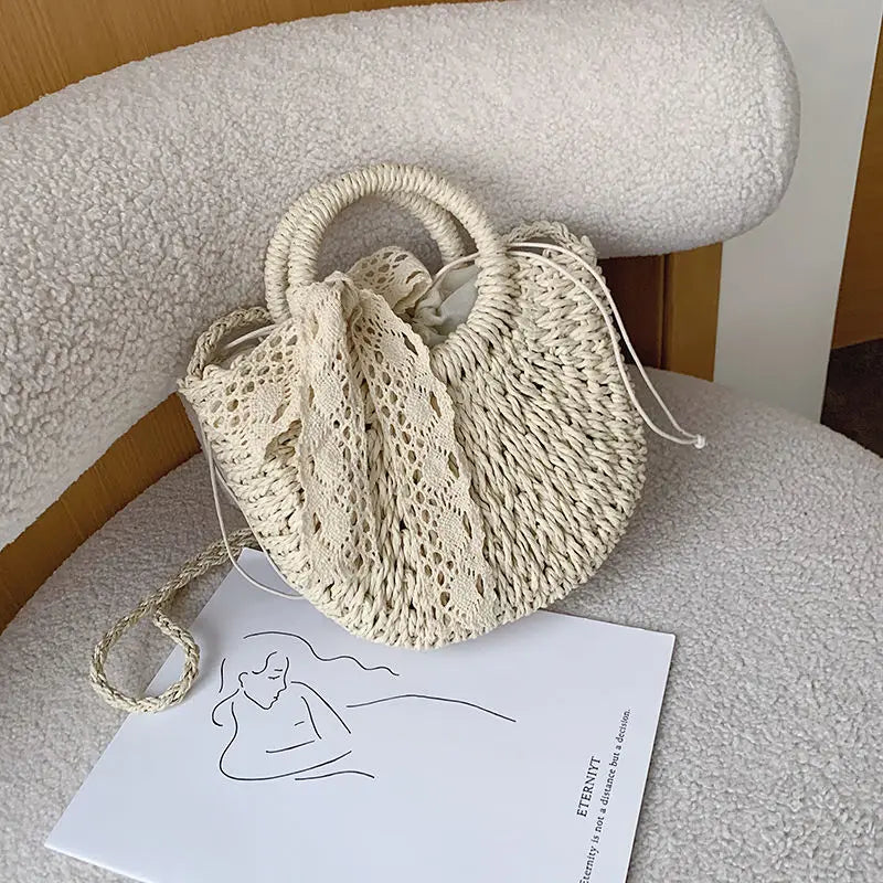 JuneRain Straw Bag Summer Women Messenger Crossbody Bags