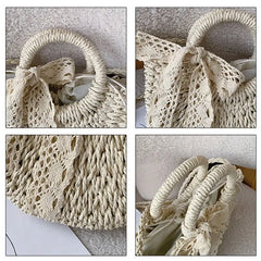 JuneRain Straw Bag Summer Women Messenger Crossbody Bags