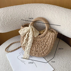 JuneRain Straw Bag Summer Women Messenger Crossbody Bags