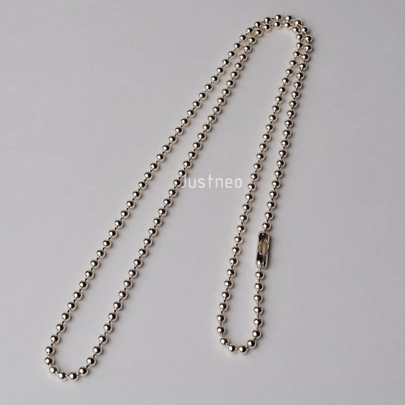 Solid 925 Sterling Silver Ball Chain Necklace 16-36inch