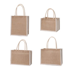 Jute Tote Bags Burlap Handbag Reusable Beach Shopping Grocery Bag