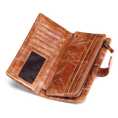 Men Leather Wallets Casual Male Wallet Clutch Bag Long Wallet