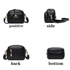 Crocodile Pattern Small Round Bag Western Style Female Shoulder Bag