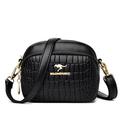 Crocodile Pattern Small Round Bag Western Style Female Shoulder Bag